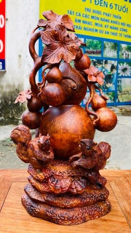 Hồ Lô Sóc Gỗ Nu Sưa