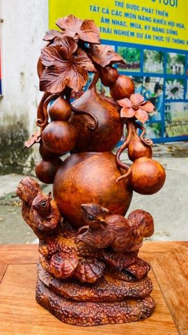 Hồ Lô Sóc Gỗ Nu Sưa