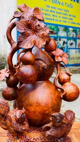 Hồ Lô Sóc Gỗ Nu Sưa