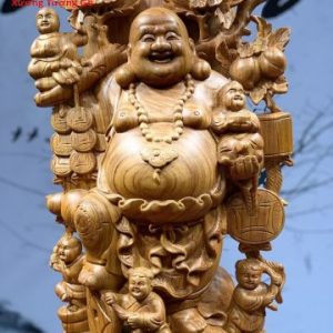Di Lặc Ngũ Phúc Vác Cành Đào Di Lặc Ngũ Phúc Vác Cành Đào