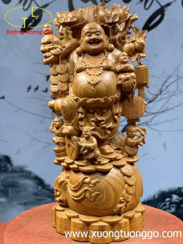 Di Lặc Ngũ Phúc Vác Cành Đào Di Lặc Ngũ Phúc Vác Cành Đào