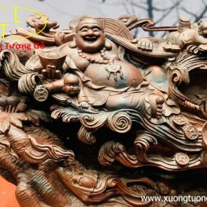Di Lặc Ngũ Phúc Vác Gậy Như Ý Gỗ Trắc Di Lặc Ngũ Phúc Vác Gậy Như Ý Gỗ Trắc