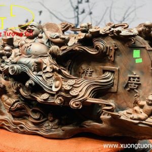 Di Lặc Ngũ Phúc Vác Gậy Như Ý Gỗ Trắc Di Lặc Ngũ Phúc Vác Gậy Như Ý Gỗ Trắc