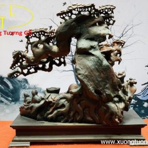 Di Lặc Ngũ Phúc Ngồi Gốc Tùng Gỗ Trắc Di Lặc Ngũ Phúc Ngồi Gốc Tùng Gỗ Trắc