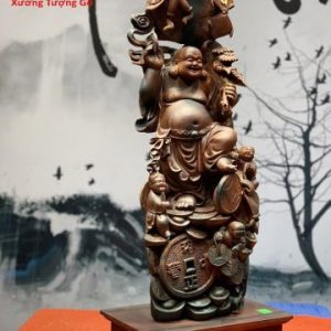 Di Lặc Tam Tiểu Đứng Núi Tiền Gỗ Trắc Di Lặc Tam Tiểu Đứng Núi Tiền Gỗ Trắc