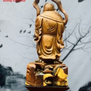 Di Lặc Đứng Hoa Gỗ Cẩm