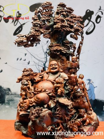 Di Lặc ngũ tiểu ngồi cây tùng hai nghê trắc đỏ đen. Di Lặc ngũ tiểu ngồi cây tùng hai nghê trắc đỏ đen.