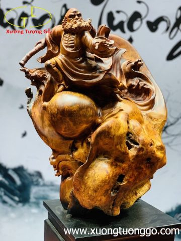 Tượng Đạt Ma Múa Võ Gỗ Nu Hương Tượng Đạt Ma Múa Võ Gỗ Nu Hương