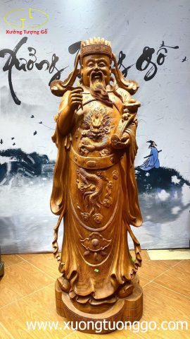 Tượng thần tài gỗ hương. Tượng thần tài gỗ hương.