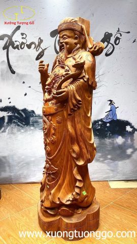Tượng thần tài gỗ hương. Tượng thần tài gỗ hương.