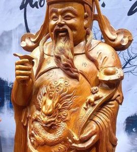 Tượng thần tài gỗ hương. Tượng thần tài gỗ hương.