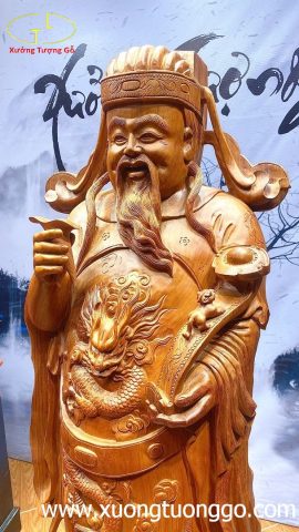 Tượng thần tài gỗ hương. Tượng thần tài gỗ hương.