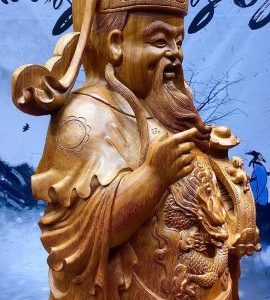 Tượng thần tài gỗ hương. Tượng thần tài gỗ hương.