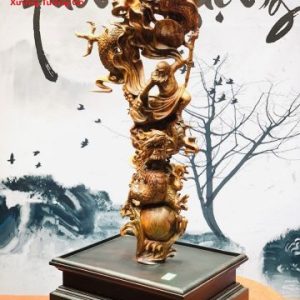 Đạt ma hàm long gỗ sưa.