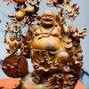 Di lặc nhị tiểu vác đào đứng bao tiền gỗ hương ta.