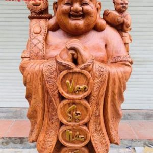 Di Lặc chúc phúc gỗ hương 1m3