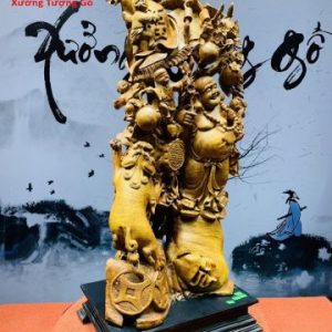 Di Lặc ngũ tiểu vác cành đào sụn hương. Di Lặc ngũ tiểu vác cành đào sụn hương.