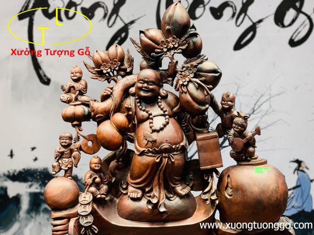 Di Lặc ngũ tiểu đứng vàng trắc Di Lặc ngũ tiểu đứng vàng trắc