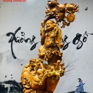 Di Lặc ngũ phúc vác cành đào gỗ hương ta. Di Lặc ngũ phúc vác cành đào gỗ hương ta.