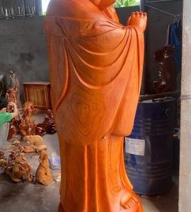 Di Lặc chúc phúc gỗ hương.