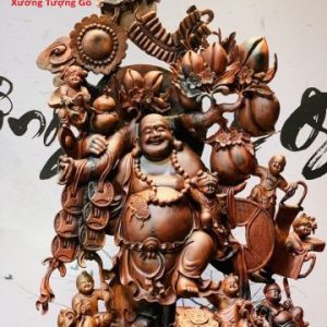 Di Lặc cửu tiểu gỗ trắc.