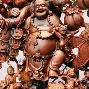 Di Lặc cửu tiểu gỗ trắc.