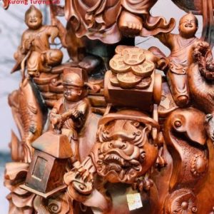 Di Lặc cửu tiểu gỗ trắc.