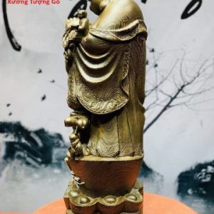Di Lặc chúc phúc gỗ mun đuôi công