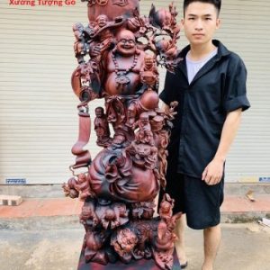 Di Lặc cửu tiểu gỗ trắc.