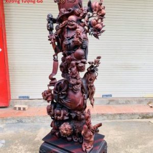 Di Lặc cửu tiểu gỗ trắc.