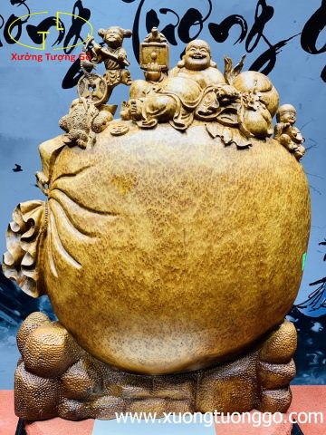 Di Lặc Tam Tiểu Gỗ Nu Ngọc Am Di Lặc Tam Tiểu Gỗ Nu Ngọc Am