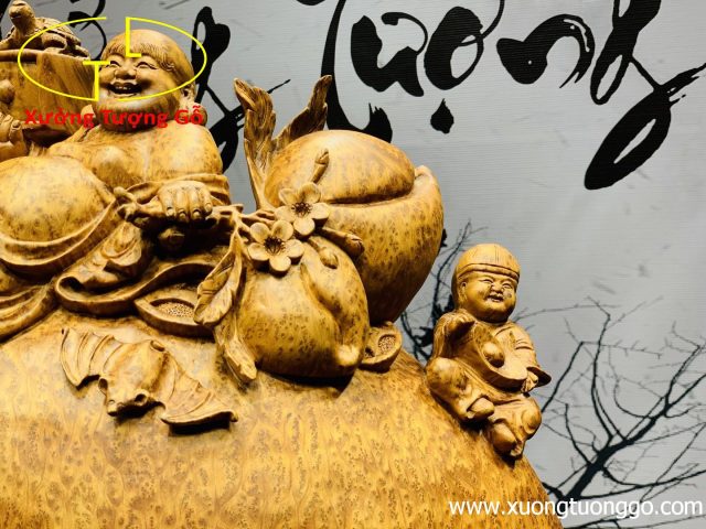 Di Lặc Tam Tiểu Gỗ Nu Ngọc Am Di Lặc Tam Tiểu Gỗ Nu Ngọc Am