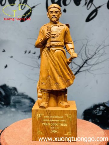 Hưng Đạo Đại vương Trần Quốc Tuấn gỗ hương. Hưng Đạo Đại vương Trần Quốc Tuấn gỗ hương.