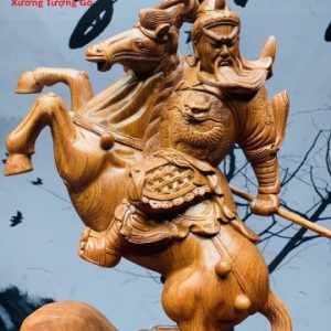 Quan Công cưỡi ngựa gỗ hương. Quan Công cưỡi ngựa gỗ hương.