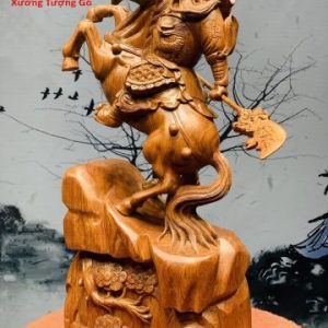 Quan Công cưỡi ngựa gỗ hương. Quan Công cưỡi ngựa gỗ hương.