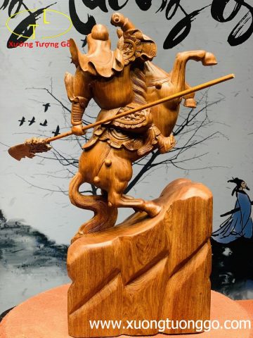 Quan Công cưỡi ngựa gỗ hương. Quan Công cưỡi ngựa gỗ hương.