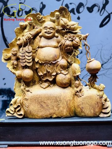 Di Lặc ngũ tiểu vác đào nu hương. Di Lặc ngũ tiểu vác đào nu hương.