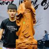 Tượng Khổng Minh gỗ hương.