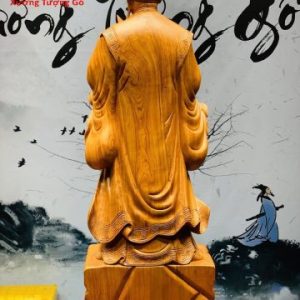 Tượng Khổng Minh gỗ hương.