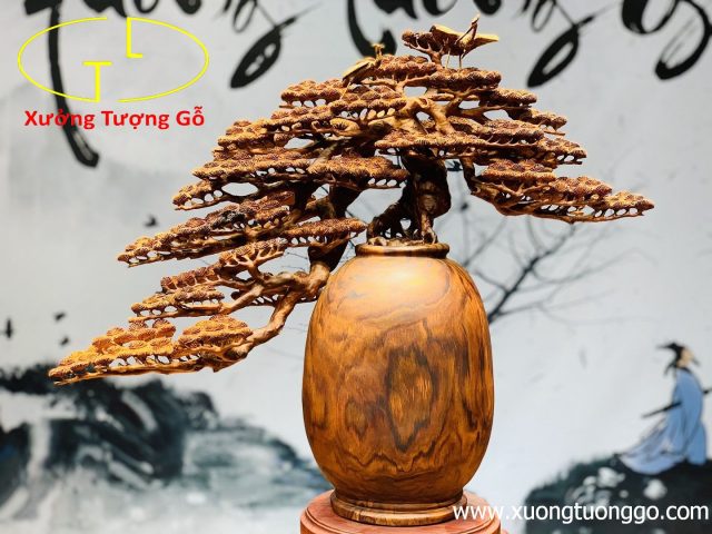 Bình tùng gỗ sưa Bình tùng gỗ sưa