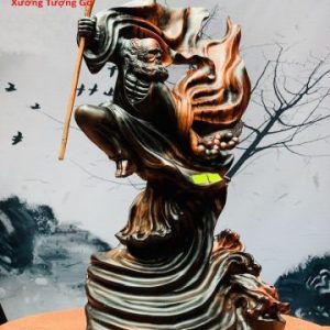 Đạt Ma đứng sóng múa võ gỗ trắc