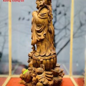 Di Lặc chúc phúc nhị tiểu dị nghê gỗ sưa