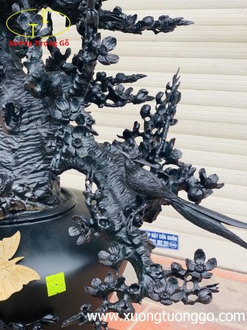 Bình hoa mai gỗ mun sừng Khánh Hòa Bình hoa mai gỗ mun sừng Khánh Hòa