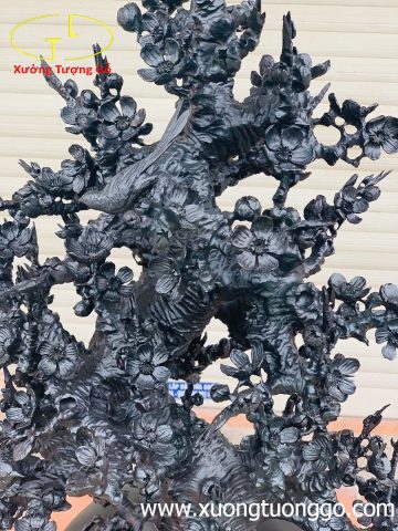Bình hoa mai gỗ mun sừng Khánh Hòa Bình hoa mai gỗ mun sừng Khánh Hòa