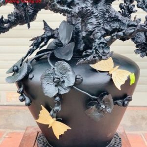Bình hoa mai gỗ mun sừng Khánh Hòa Bình hoa mai gỗ mun sừng Khánh Hòa