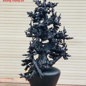 Bình hoa mai gỗ mun sừng Khánh Hòa Bình hoa mai gỗ mun sừng Khánh Hòa