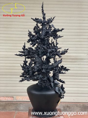 Bình hoa mai gỗ mun sừng Khánh Hòa Bình hoa mai gỗ mun sừng Khánh Hòa
