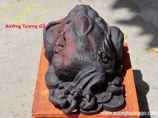 Tượng Thiềm thừ gỗ trắc Tượng Thiềm thừ gỗ trắc