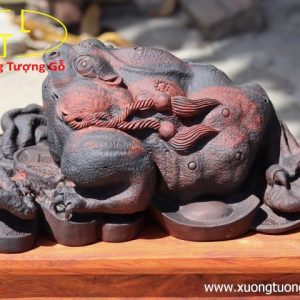Tượng Thiềm thừ gỗ trắc Tượng Thiềm thừ gỗ trắc