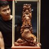 Di Lặc đứng sâm gỗ sưa
